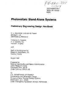 Photovoltaic Stand-Alone Systems