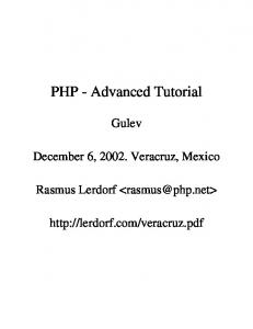 PHP - Advanced Tutorial