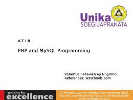 PHP and MySQL Programming