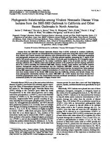 Phylogenetic Relationships among Virulent Newcastle Disease Virus ...