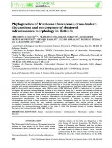 Phylogenetics of Iriarteeae (Arecaceae) - THE ANTONELLI LAB