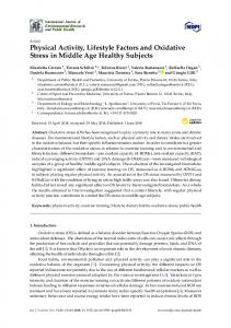 Physical Activity, Lifestyle Factors and Oxidative Stress in ... - MDPI