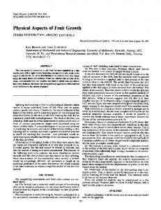 Physical Aspects of Fruit Growth - NCBI