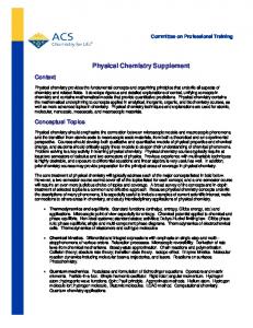 Physical Chemistry Supplement