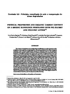 PHYSICAL PROPERTIES AND ORGANIC