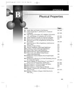 Physical Properties - Higher Ed