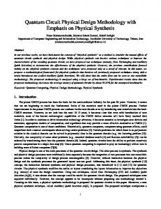 Physical Synthesis of Quantum Circuits