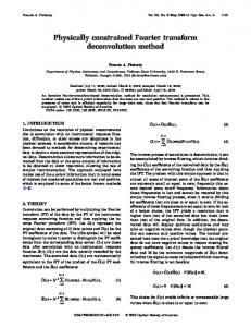 Physically constrained Fourier transform ... - OSA Publishing