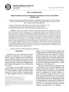 Physicochemical and microbiological parameters of frozen and chilled ...