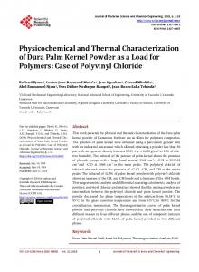 Physicochemical and Thermal Characterization of ...