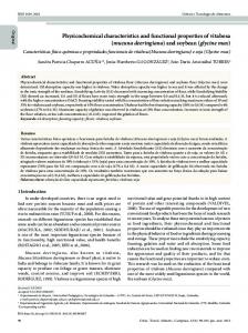 Physicochemical characteristics and functional properties of ... - Scielo.br