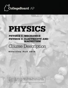 Physics B Course Description