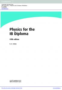 Physics for the IB Diploma