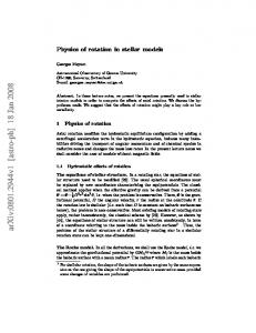 Physics of rotation in stellar models