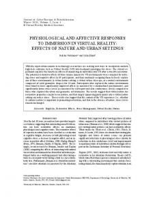 physiological and affective responses to