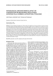 physiological and biochemical effect of pyriproxyfen on indian meal ...