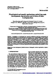 Physiological and genetic mechanisms underlying caste development ...