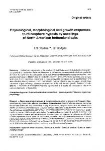 Physiological, morphological and growth responses to rhizosphere ...