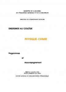 PHYSIQUE-CHIMIE - Cndp