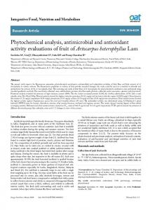 Phytochemical analysis, antimicrobial and antioxidant activity ... - OAText