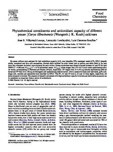 Phytochemical constituents and antioxidant ... - Texas Pecan Board