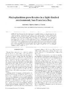 Phytoplankton growth rates in a light-limited ... - Inter Research