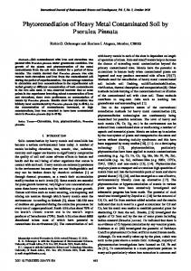 Phytoremediation of Heavy Metal Contaminated Soil by Psoralea ...