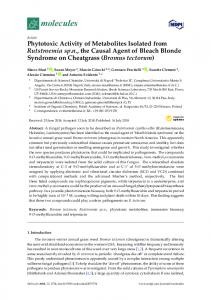 Phytotoxic Activity of Metabolites Isolated from Rutstroemia sp ... - MDPI