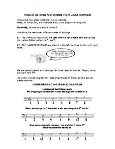 Piano Chord Voicings for jazz combo