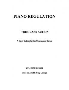 PIANO REGULATION - Community Middlebury - Middlebury College