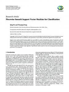 Piecewise-Smooth Support Vector Machine for Classification