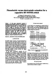 Piezoelectric versus electrostatic actuation for a capacitive ... - CiteSeerX