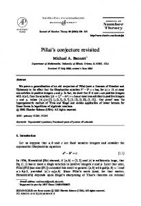 Pillai's conjecture revisited - UBC Math