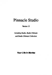 Pinnacle Studio 15 Manual