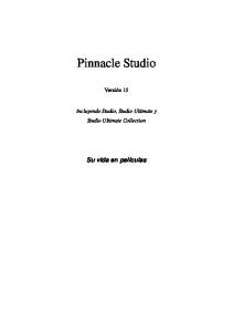 Pinnacle Studio 15 Manual