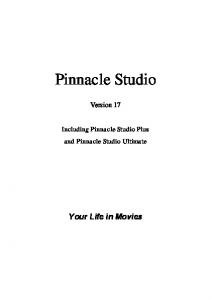 Pinnacle Studio 16 Manual