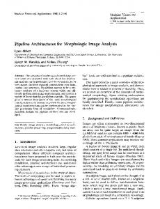 Pipeline architectures for morphologie image analysis - Robert Haralick