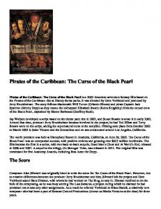 Pirates of the Caribbean: The Curse of the Black Pearl - The Raleigh ...