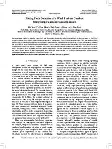 Pitting Fault Detection of a Wind Turbine Gearbox Using Empirical ...