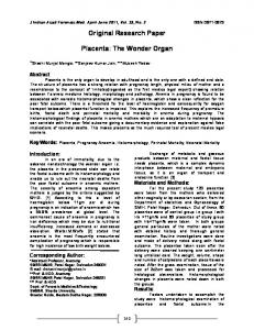 Placenta: The Wonder Organ