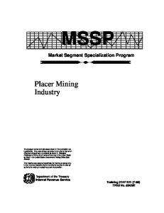 Placer Mining Industry