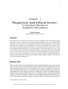 Plagiarism and Ethical Issues