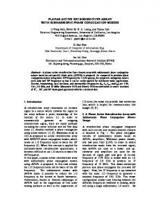 planar active retrodirective array with subharmonic ... - Semantic Scholar