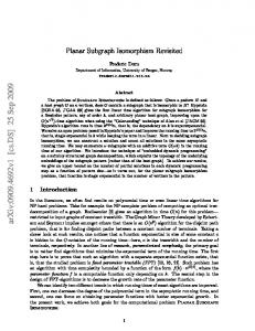 Planar Subgraph Isomorphism Revisited