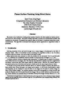 Planar Surface Tracking Using Direct Stereo