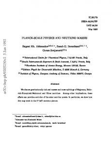 Planck-Scale Physics and Neutrino Masses