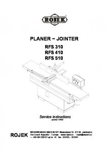 PLANER ~ JOINTER ROJEK