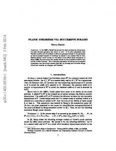 Plank theorems via successive inradii