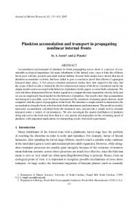 Plankton accumulation and transport in ... - Semantic Scholar