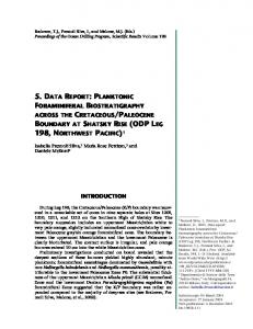 planktonic foraminiferal biostratigraphy across the cretaceous ...